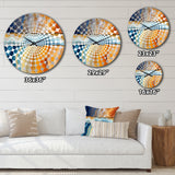 Segment Layers of Marbled Rock II - Abstract Metal Wall Clock