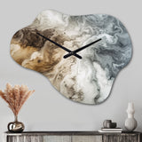 Abstract Marble With Copy Space II - Asymmetric Metal Wall Clock