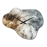 Abstract Marble With Copy Space II - Asymmetric Metal Wall Clock