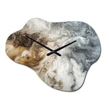 Abstract Marble With Copy Space II - Asymmetric Metal Wall Clock