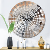 Abstract Marble With Copy Space V - Abstract Metal Wall Clock
