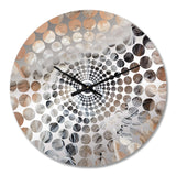 Abstract Marble With Copy Space V - Abstract Metal Wall Clock