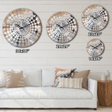Abstract Marble With Copy Space V - Abstract Metal Wall Clock