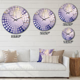 Purple and Gold Marble Ink Clouds VI - Abstract Metal Wall Clock