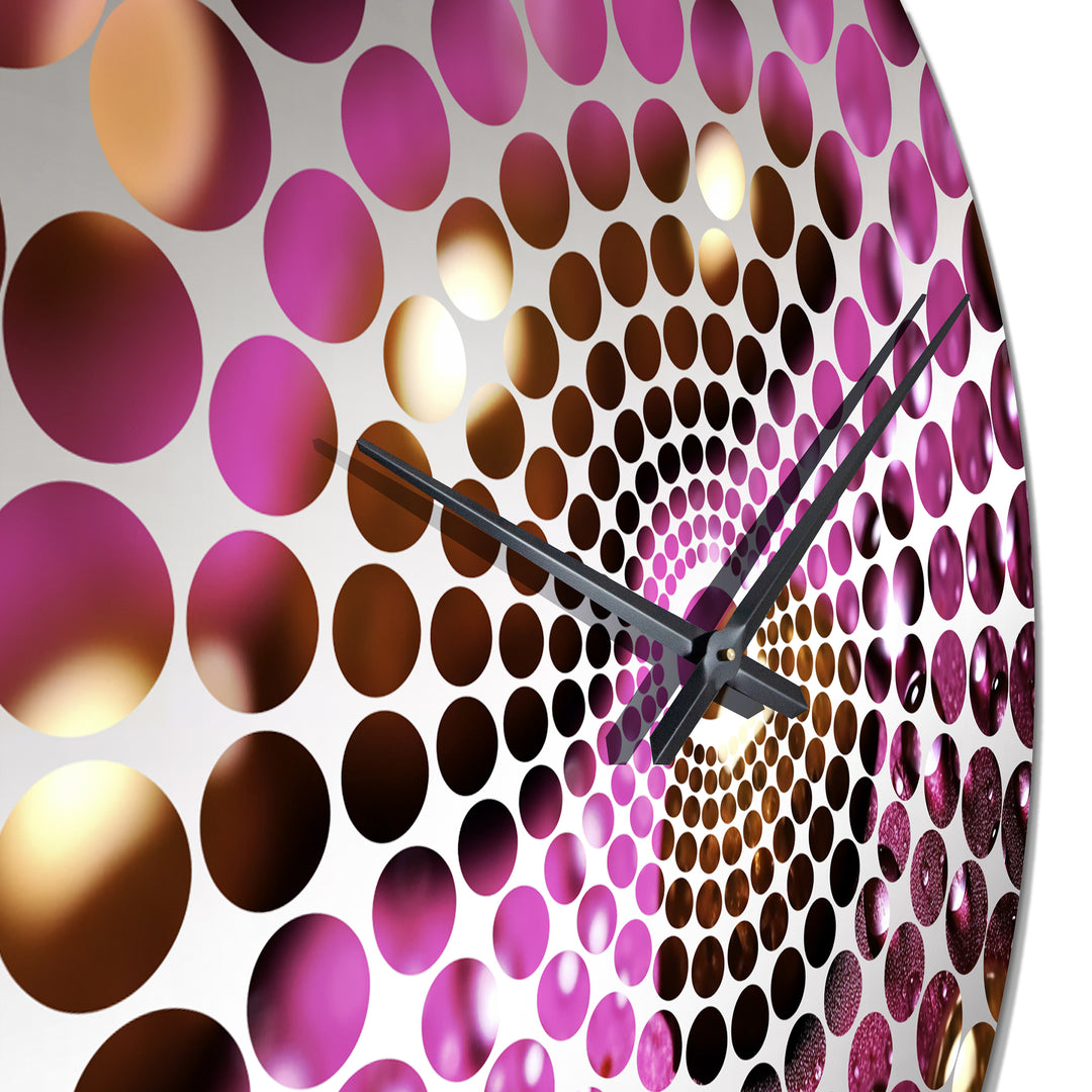 Purple Rose with Raindrops I - Floral Metal Wall Clock