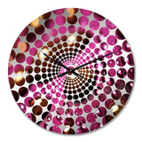 Purple Rose with Raindrops I - Floral Metal Wall Clock