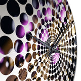 Purple Rose with Raindrops II - Floral Metal Wall Clock