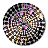 Purple Rose with Raindrops II - Floral Metal Wall Clock