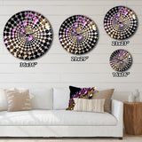 Purple Rose with Raindrops II - Floral Metal Wall Clock