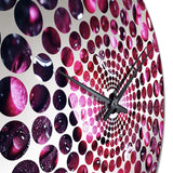 Red Rose with Raindrops VII - Floral Metal Wall Clock