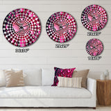 Red Rose with Raindrops VII - Floral Metal Wall Clock
