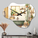 Natural Bathroom Decor XI - Asymmetric Metal Wall Clock