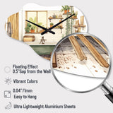 Natural Bathroom Decor XI - Asymmetric Metal Wall Clock
