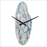 Chinoiserie With Birds and Peonies XI - Asymmetric Metal Wall Clock