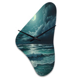 Super Moon Over The Sea IV - Asymmetric Metal Wall Clock