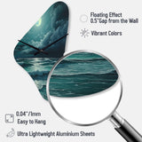 Super Moon Over The Sea IV - Asymmetric Metal Wall Clock