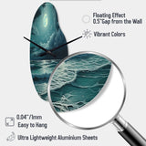Super Moon Over The Sea IV - Asymmetric Metal Wall Clock