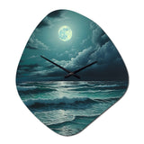 Super Moon Over The Sea IV - Asymmetric Metal Wall Clock