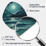 Super Moon Over The Sea IV - Asymmetric Metal Wall Clock