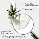 Green and Black Splash - Asymmetric Metal Wall Clock
