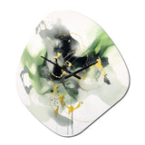 Green and Black Splash - Asymmetric Metal Wall Clock
