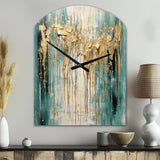 Gilded Daydreams VI - Asymmetric Metal Wall Clock