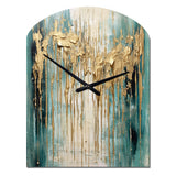 Gilded Daydreams VI - Asymmetric Metal Wall Clock