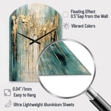 Gilded Daydreams VI - Asymmetric Metal Wall Clock