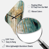 Gilded Daydreams VI - Asymmetric Metal Wall Clock