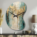 Gilded Daydreams VI - Asymmetric Metal Wall Clock
