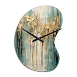 Gilded Daydreams VI - Asymmetric Metal Wall Clock