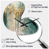 Gilded Daydreams VI - Asymmetric Metal Wall Clock