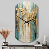 Gilded Daydreams VI - Asymmetric Metal Wall Clock