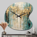 Gilded Daydreams VI - Asymmetric Metal Wall Clock