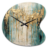Gilded Daydreams VI - Asymmetric Metal Wall Clock