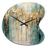 Gilded Daydreams VI - Asymmetric Metal Wall Clock