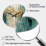 Gilded Daydreams VI - Asymmetric Metal Wall Clock