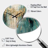 Gilded Daydreams VI - Asymmetric Metal Wall Clock