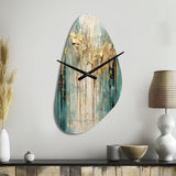 Gilded Daydreams VI - Asymmetric Metal Wall Clock