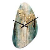 Gilded Daydreams VI - Asymmetric Metal Wall Clock