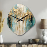 Gilded Daydreams VI - Asymmetric Metal Wall Clock