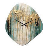 Gilded Daydreams VI - Asymmetric Metal Wall Clock