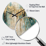 Gilded Daydreams VI - Asymmetric Metal Wall Clock