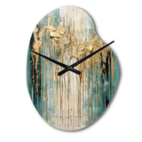 Gilded Daydreams VI - Asymmetric Metal Wall Clock
