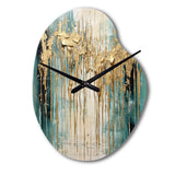 Gilded Daydreams VI - Asymmetric Metal Wall Clock