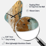 Gilded Daydreams VII - Asymmetric Metal Wall Clock
