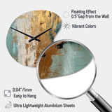 Gilded Daydreams VII - Asymmetric Metal Wall Clock