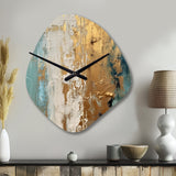 Gilded Daydreams VII - Asymmetric Metal Wall Clock