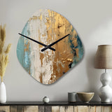 Gilded Daydreams VII - Asymmetric Metal Wall Clock