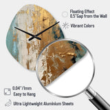 Gilded Daydreams VII - Asymmetric Metal Wall Clock
